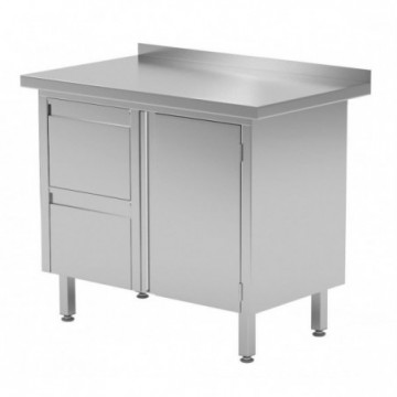 Stół przyścienny szafka z 2 szufladami 830x600x850(h) mm | POLGAST
