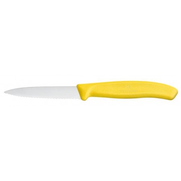 Victorinox Swiss Classic Nóż do jarzyn, ząbkowany, 80mm, żółty