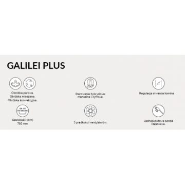 Piec konwekcyjno-parowy PF7704 | Galilei Plus | 5xGN1/1 | sonda | manualny | 7,7kW